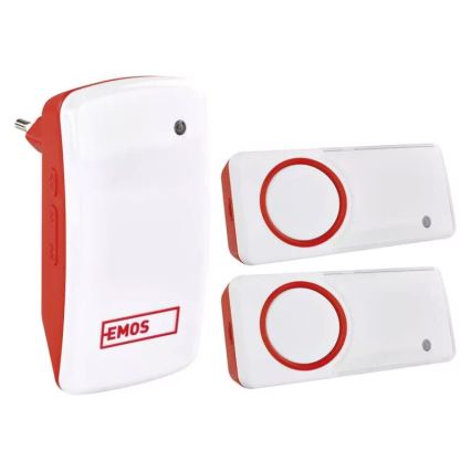 SADA Bezdrátový zvonek do zásuvky + 2x tlačítko 230V IP44